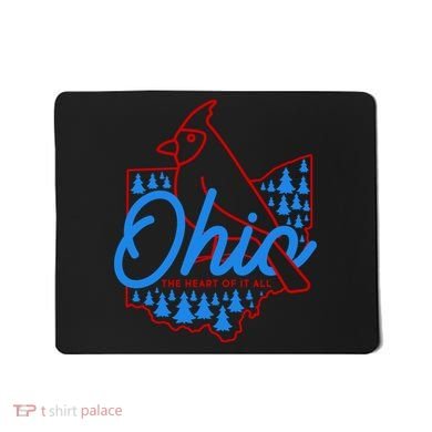 Ohio The Heart Of It All State Bird Cardinal Mousepad