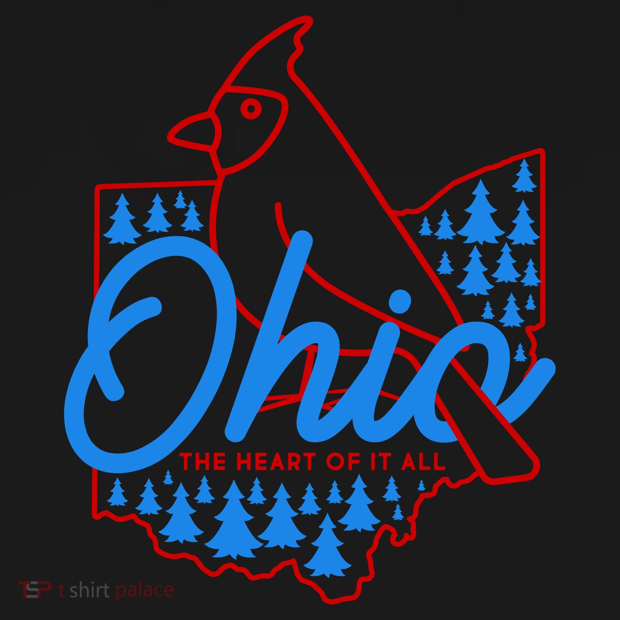 Ohio The Heart Of It All State Bird Cardinal Mousepad