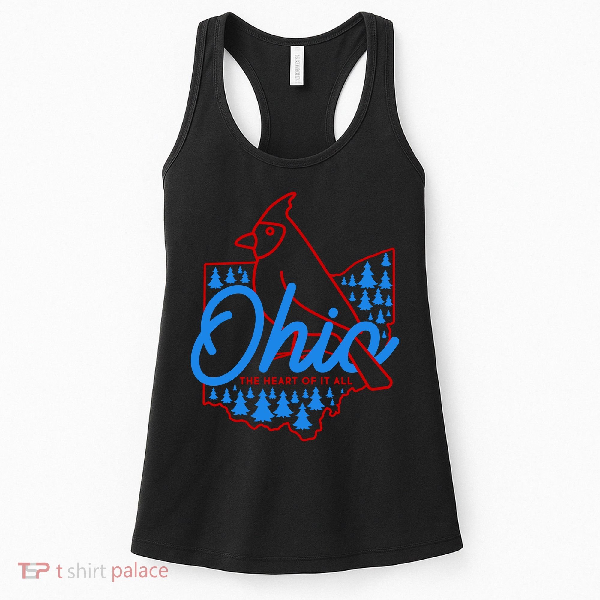 Ohio The Heart Of It All State Bird Cardinal Women's Tank Top