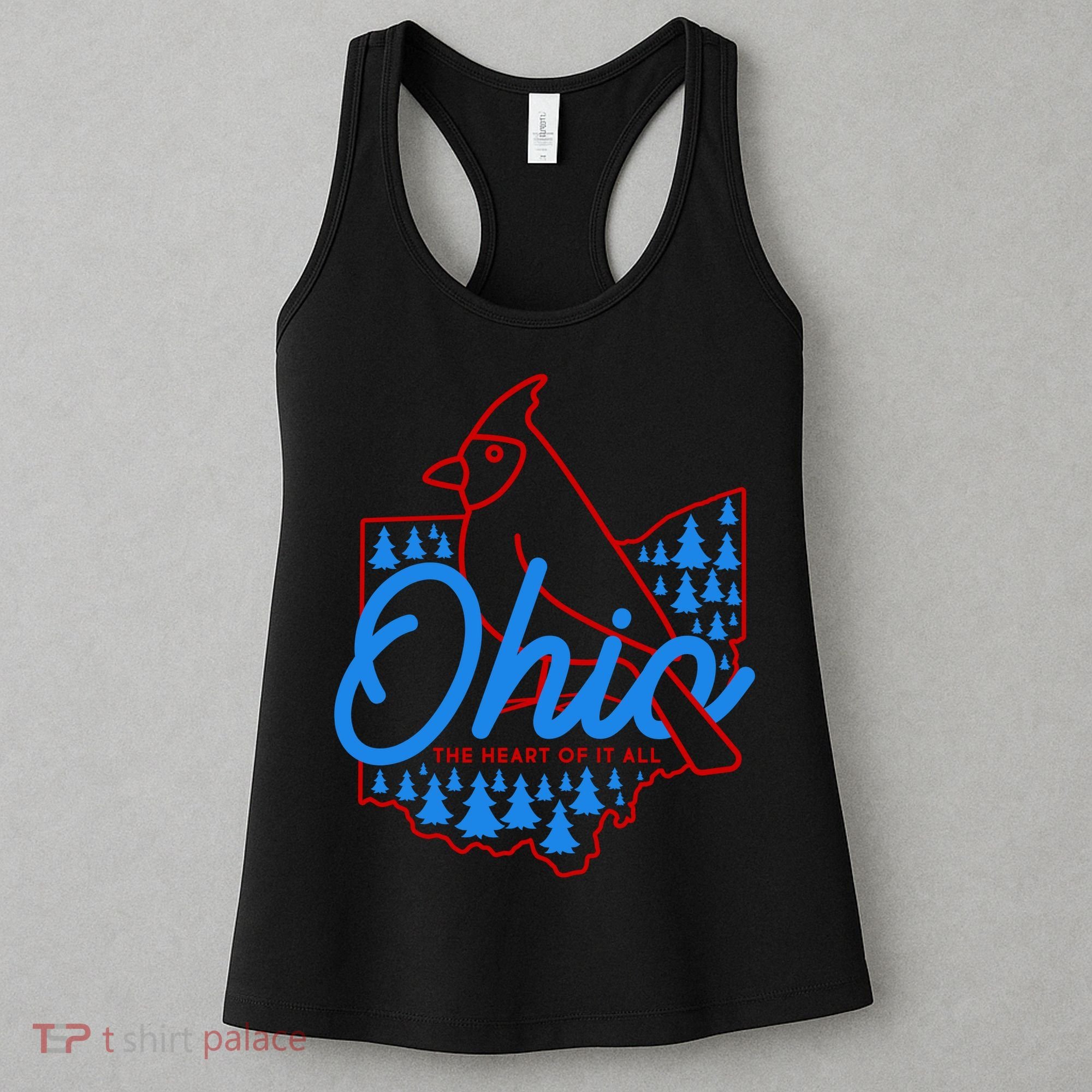 Ohio The Heart Of It All State Bird Cardinal Women's Tank Top