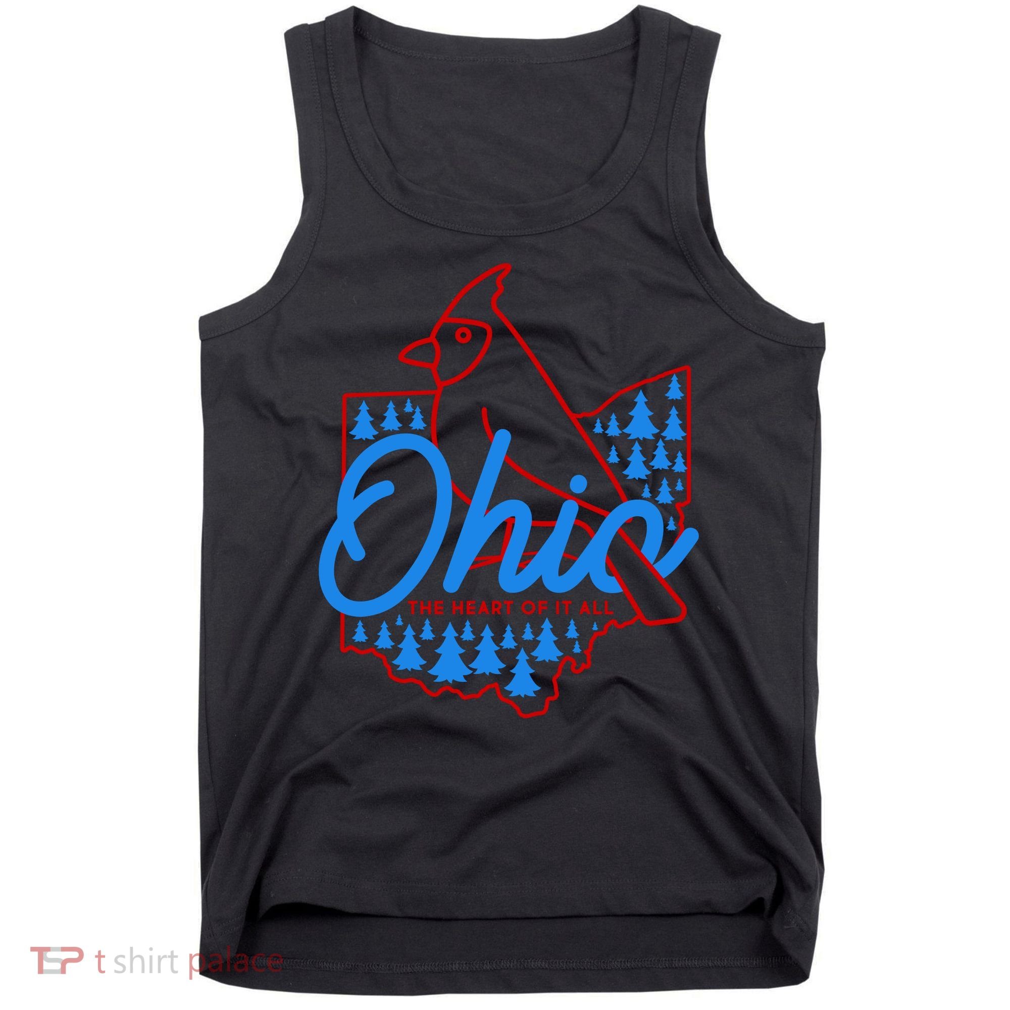 Ohio The Heart Of It All State Bird Cardinal Tank Top