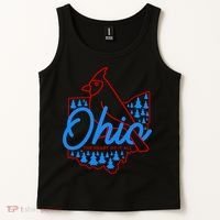 Ohio The Heart Of It All State Bird Cardinal Tank Top thumb 2