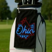 Ohio The Heart Of It All State Bird Cardinal Golf Towel thumb 2