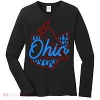 Ohio The Heart Of It All State Bird Cardinal Women's Long Sleeve Shirt thumb 0