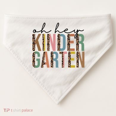 Oh Hey Kindergarten Back To School USA-Made Doggie Bandana