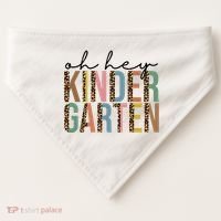 Oh Hey Kindergarten Back To School USA-Made Doggie Bandana thumb 0