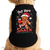 Out Here Looking Like A Snack Christmas Funny Boujee Xmas Doggie Tank thumb 0