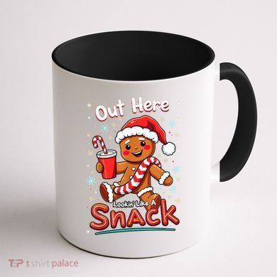 Out Here Looking Like A Snack Christmas Funny Boujee Xmas Coffee Mug back