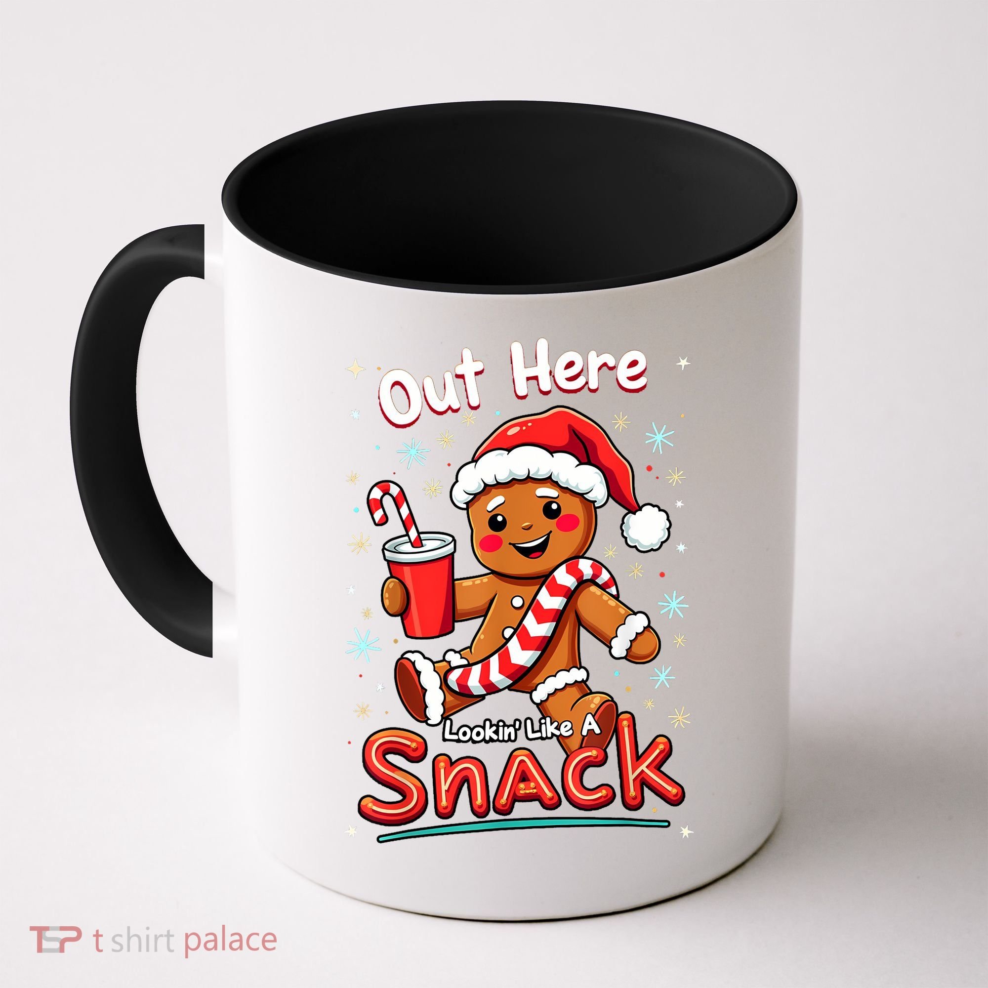 Out Here Looking Like A Snack Christmas Funny Boujee Xmas Coffee Mug