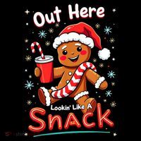 Out Here Looking Like A Snack Christmas Funny Boujee Xmas Baby Bodysuit thumb 2