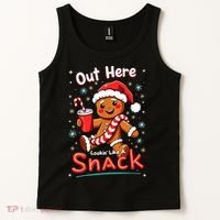 Out Here Looking Like A Snack Christmas Funny Boujee Xmas Tank Top thumb 2