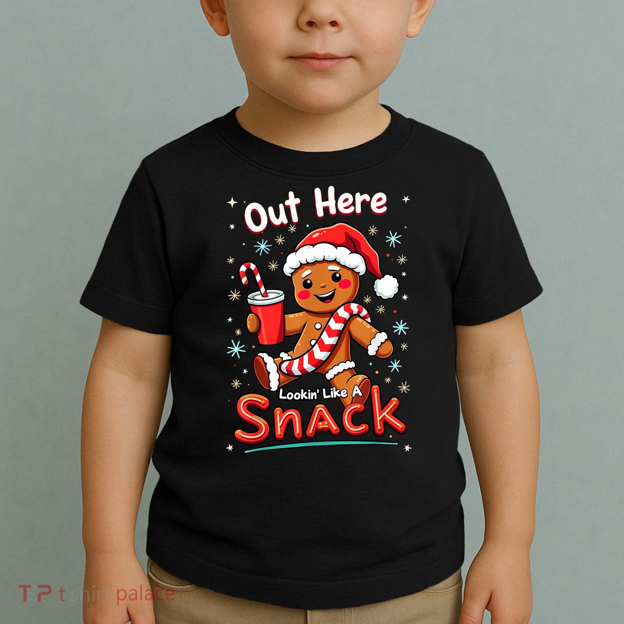 Out Here Looking Like A Snack Christmas Funny Boujee Xmas Toddler T-Shirt
