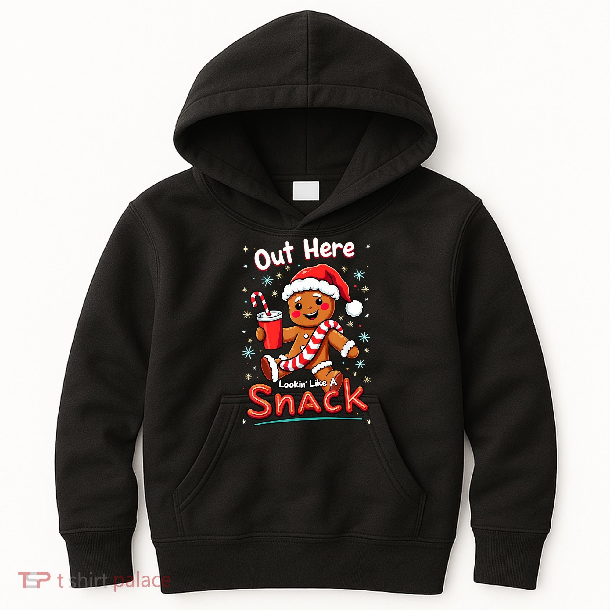 Out Here Looking Like A Snack Christmas Funny Boujee Xmas Kids Hoodie