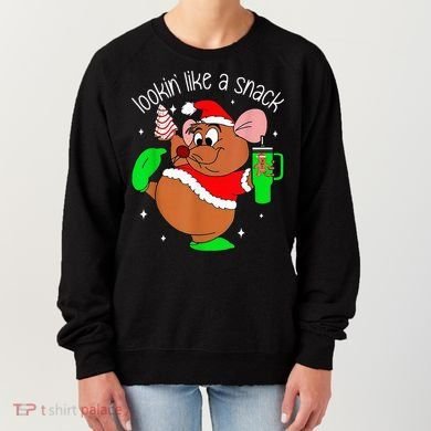 Out Here Looking Like A Snack Funny Mouse Christmas Women's Sweatshirt