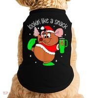 Out Here Looking Like A Snack Funny Mouse Christmas Doggie Tank thumb 0
