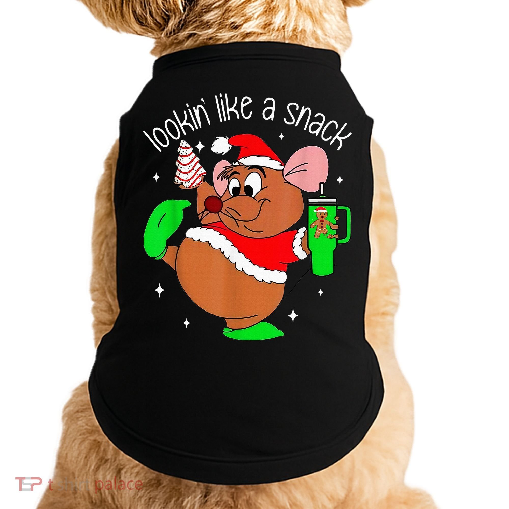 Out Here Looking Like A Snack Funny Mouse Christmas Doggie Tank