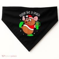 Out Here Looking Like A Snack Funny Mouse Christmas USA-Made Doggie Bandana thumb 0