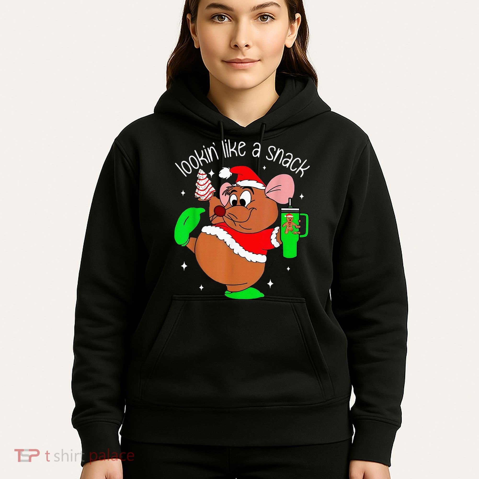 Out Here Looking Like A Snack Funny Mouse Christmas Hoodie