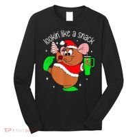 Out Here Looking Like A Snack Funny Mouse Christmas Long Sleeve Shirt thumb 0
