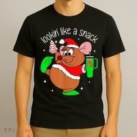 Out Here Looking Like A Snack Funny Mouse Christmas T-Shirt thumb 3