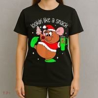 Out Here Looking Like A Snack Funny Mouse Christmas T-Shirt thumb 4