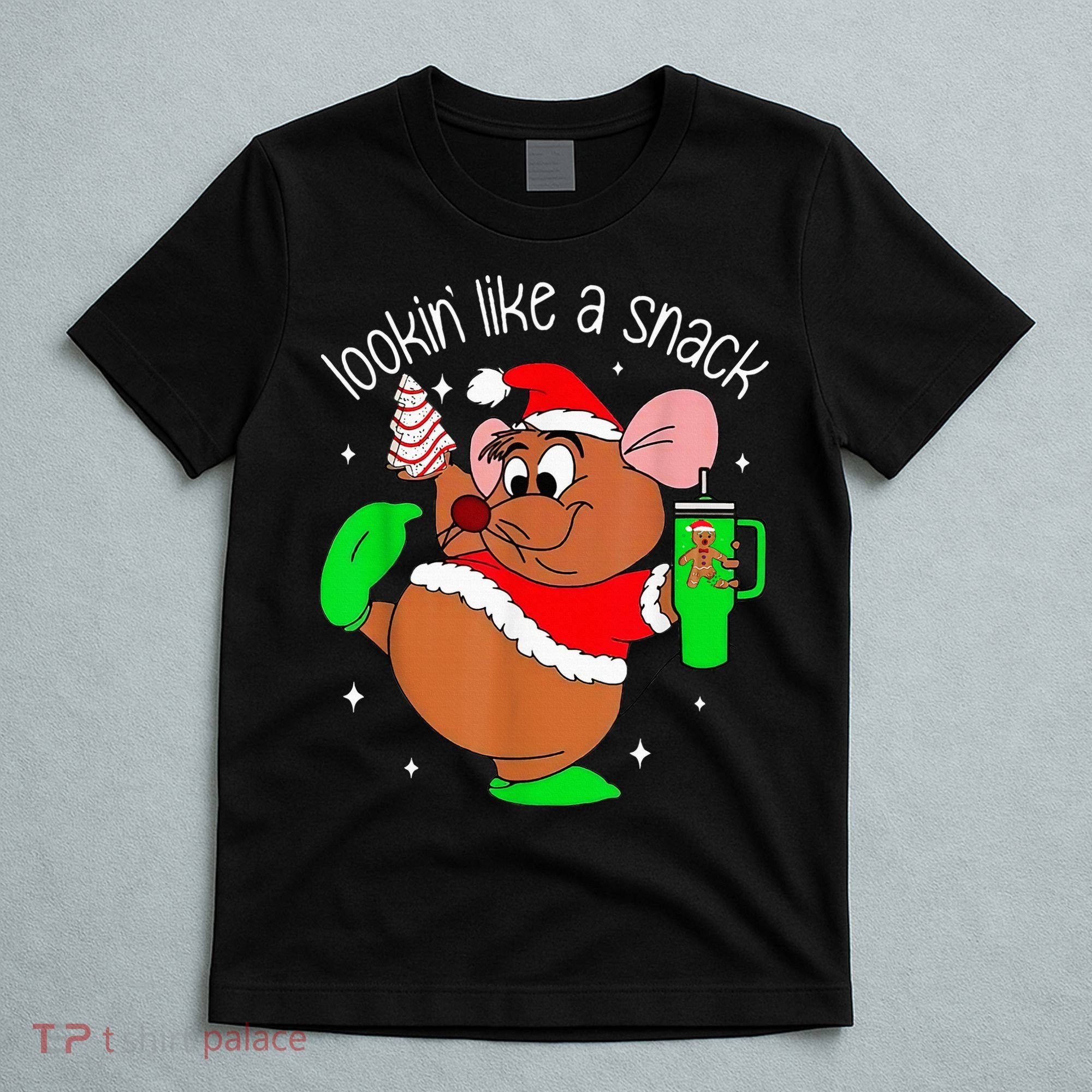 Out Here Looking Like A Snack Funny Mouse Christmas T-Shirt