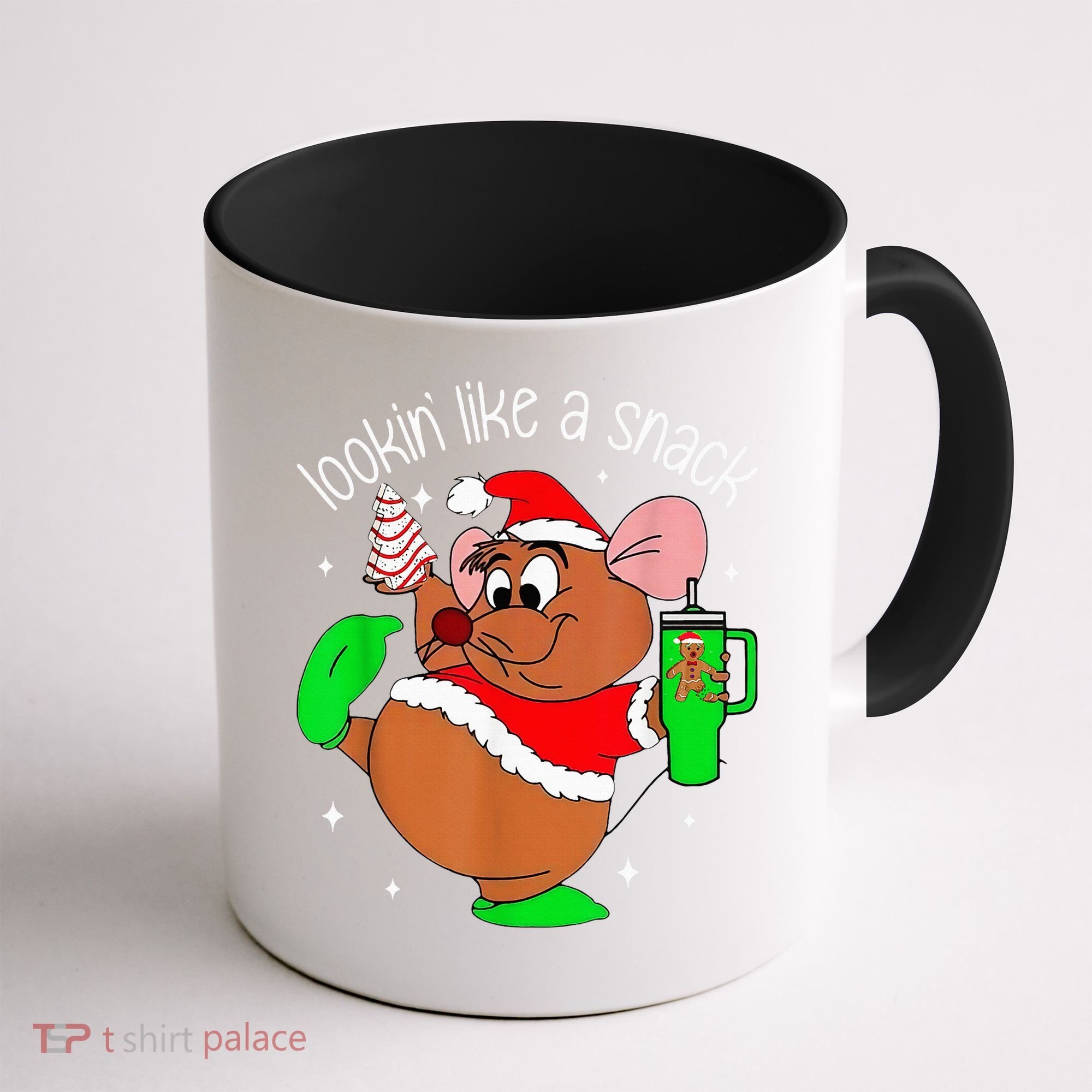 Out Here Looking Like A Snack Funny Mouse Christmas Coffee Mug