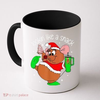 Out Here Looking Like A Snack Funny Mouse Christmas Coffee Mug