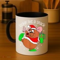 Out Here Looking Like A Snack Funny Mouse Christmas Coffee Mug thumb 4