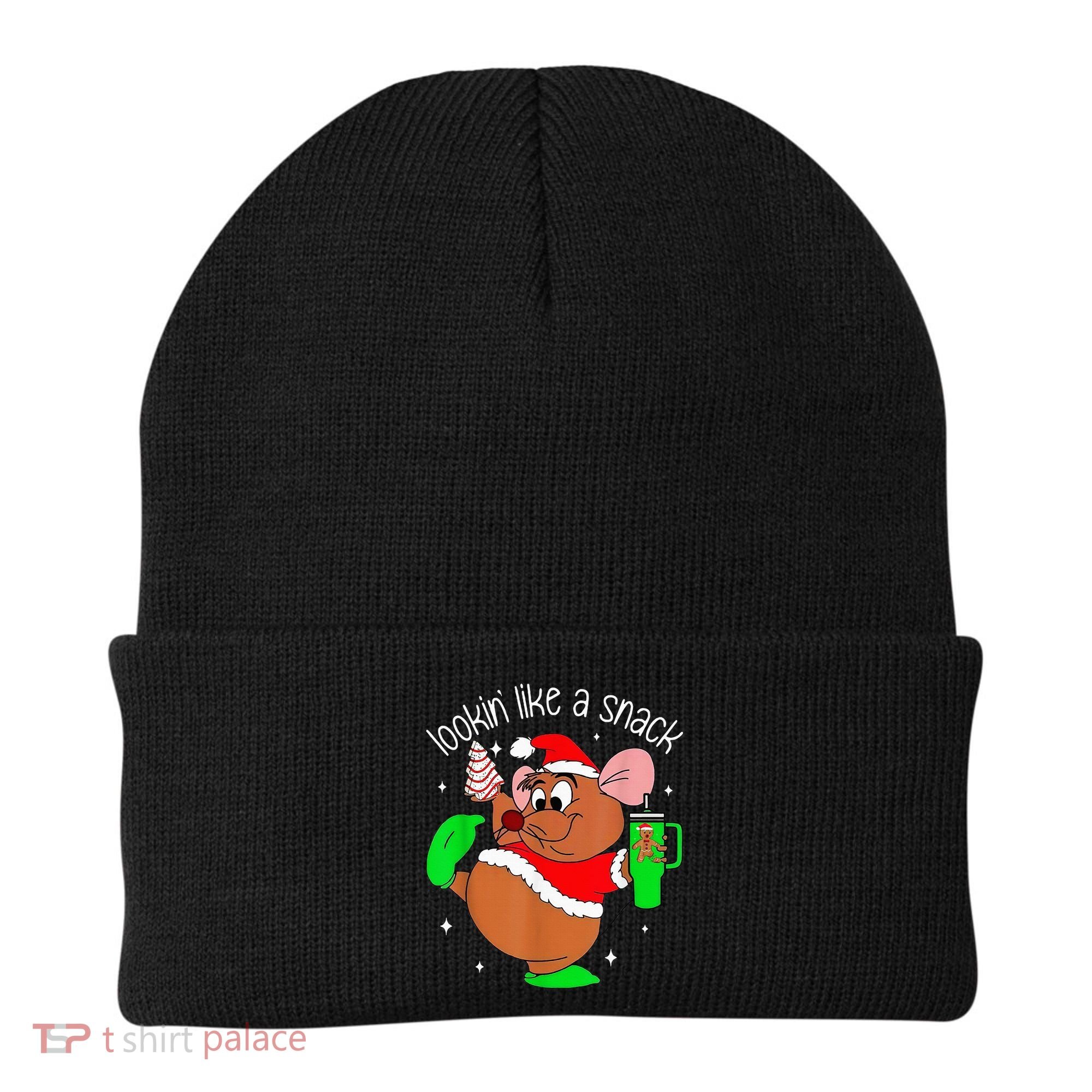 Out Here Looking Like A Snack Funny Mouse Christmas Beanie