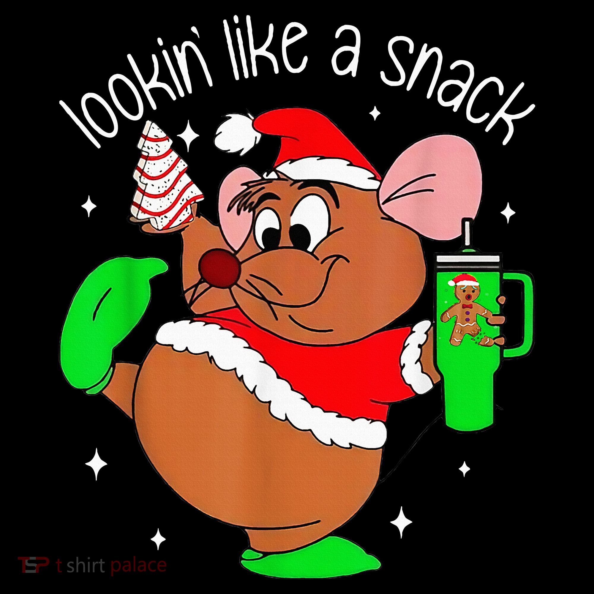 Out Here Looking Like A Snack Funny Mouse Christmas Women's Hoodie