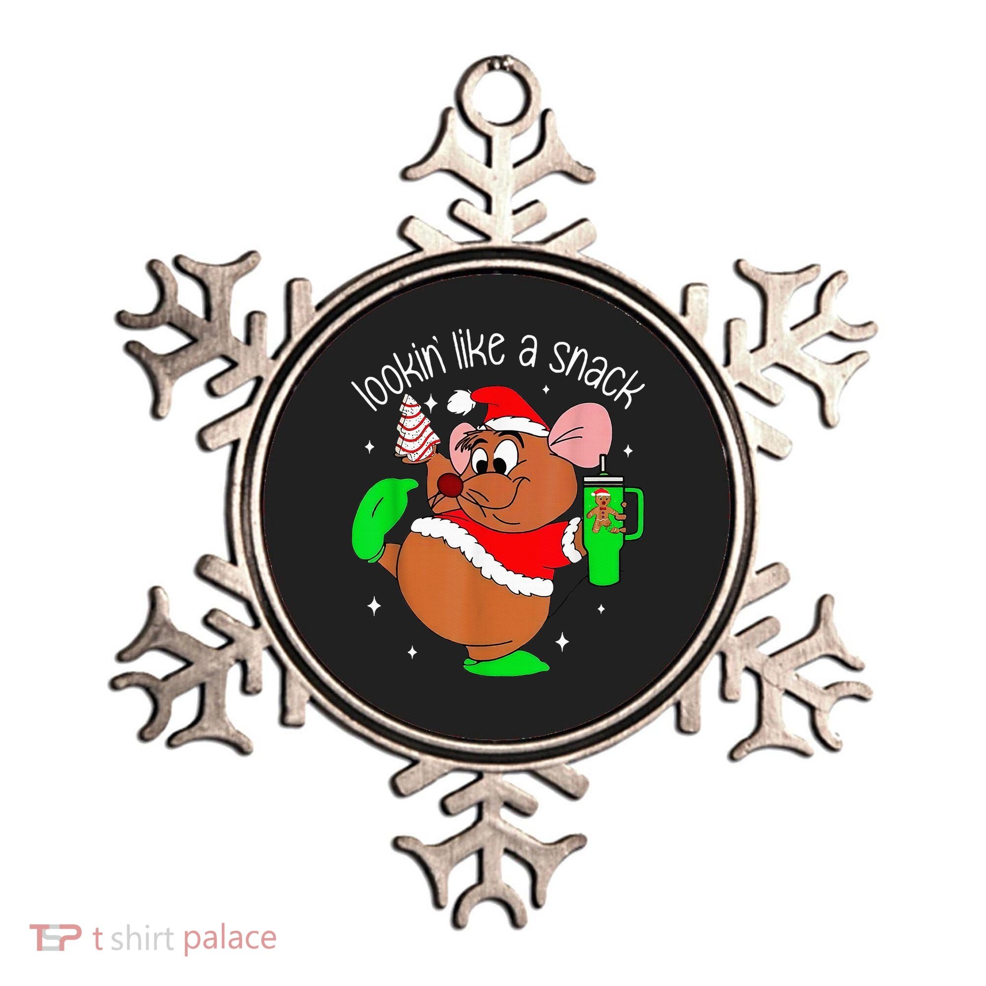 Out Here Looking Like A Snack Funny Mouse Christmas Ornament