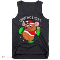 Out Here Looking Like A Snack Funny Mouse Christmas Tank Top thumb 0