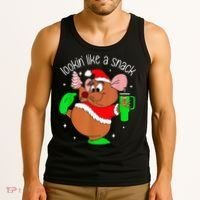 Out Here Looking Like A Snack Funny Mouse Christmas Tank Top thumb 3