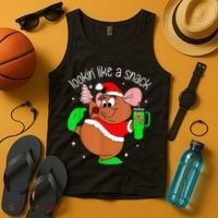 Out Here Looking Like A Snack Funny Mouse Christmas Tank Top thumb 4