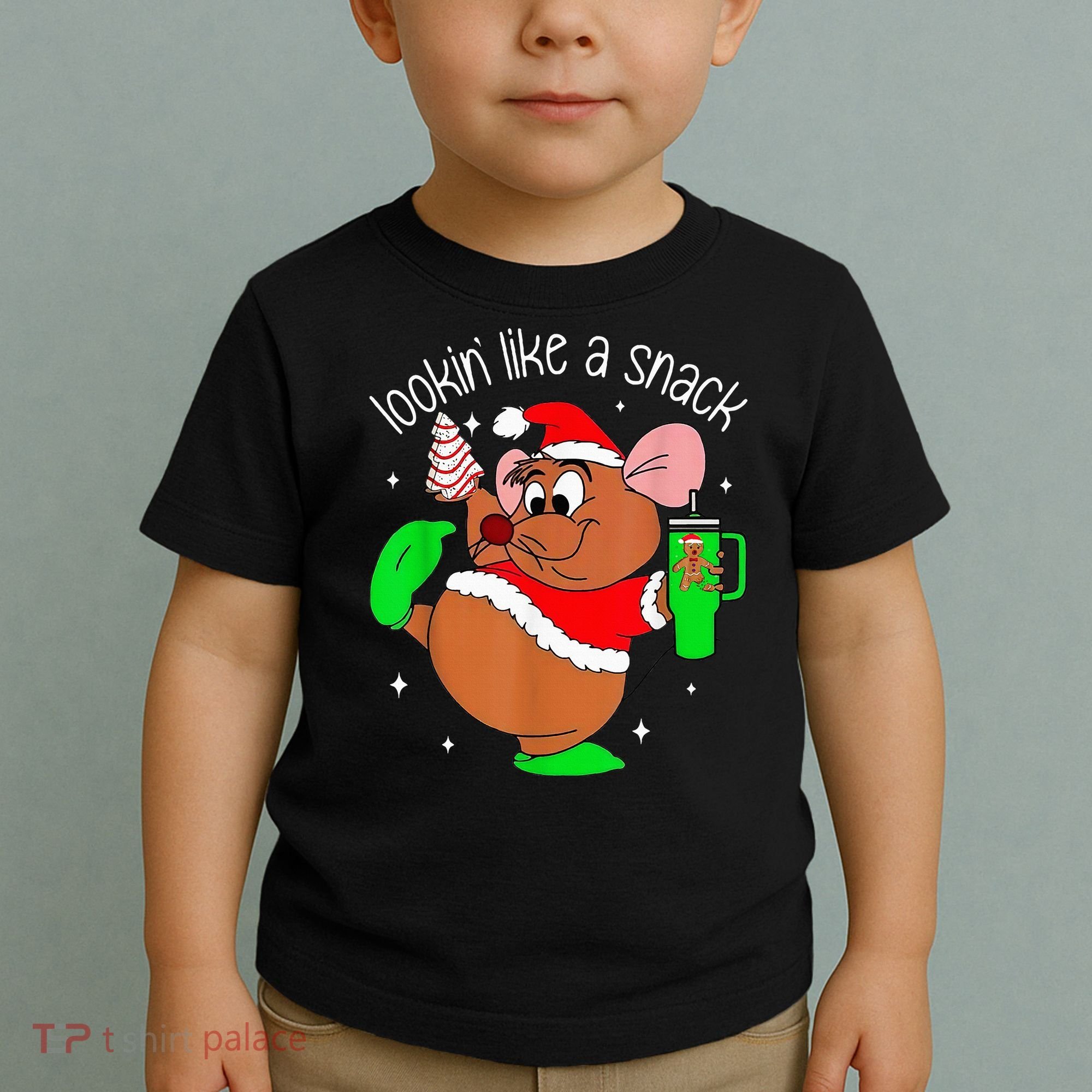 Out Here Looking Like A Snack Funny Mouse Christmas Toddler T-Shirt