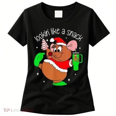 Out Here Looking Like A Snack Funny Mouse Christmas Women's T-Shirt