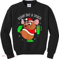 Out Here Looking Like A Snack Funny Mouse Christmas Kids Sweatshirt thumb 0