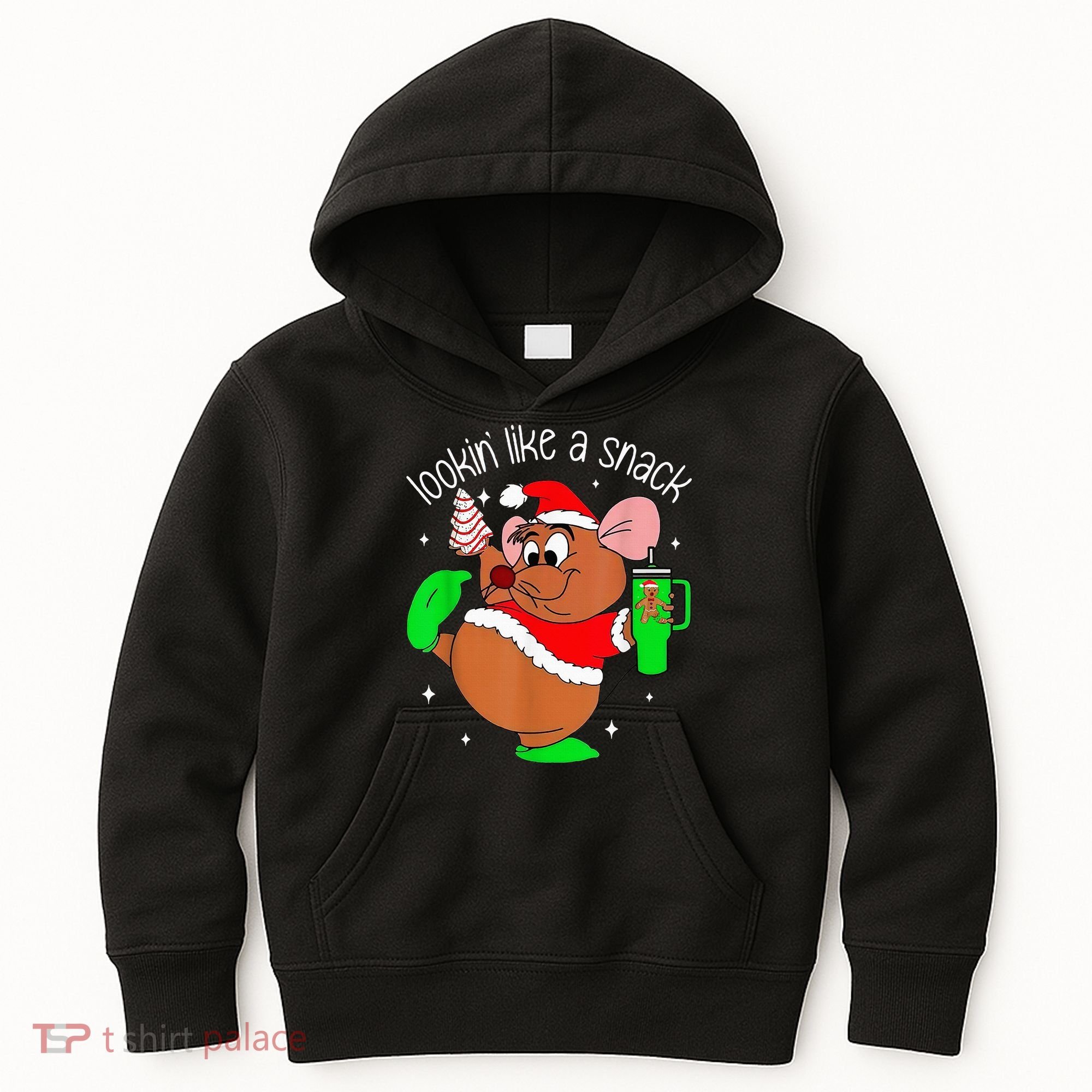 Out Here Looking Like A Snack Funny Mouse Christmas Kids Hoodie