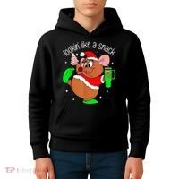 Out Here Looking Like A Snack Funny Mouse Christmas Kids Hoodie thumb 4
