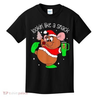 Out Here Looking Like A Snack Funny Mouse Christmas Kids T-Shirt