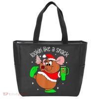 Out Here Looking Like A Snack Funny Mouse Christmas Tote Bag thumb 0