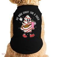 Out Here Lookin Like A Snack Christmas Funny Doggie Tank thumb 0