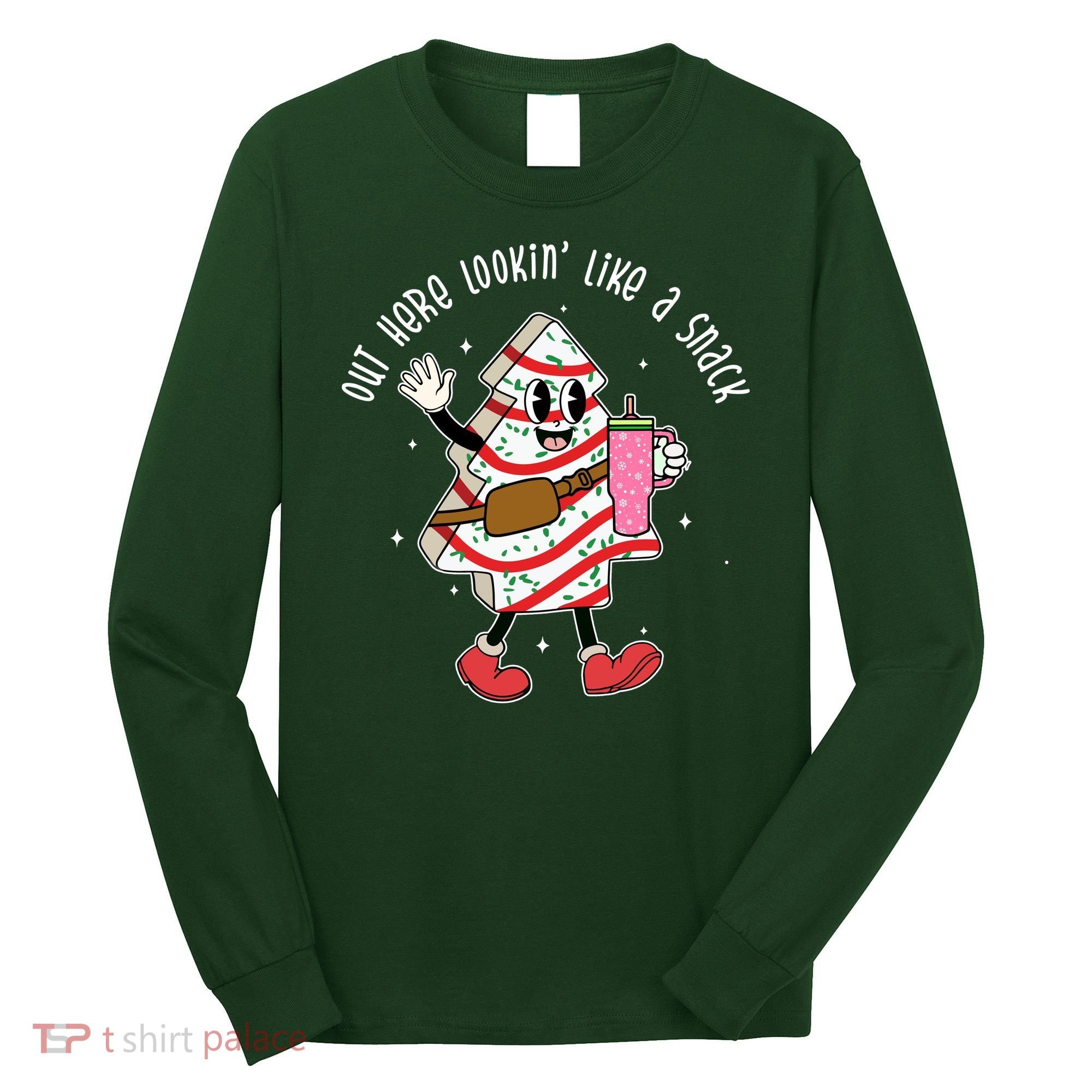 Out Here Lookin Like A Snack Christmas Funny Long Sleeve Shirt