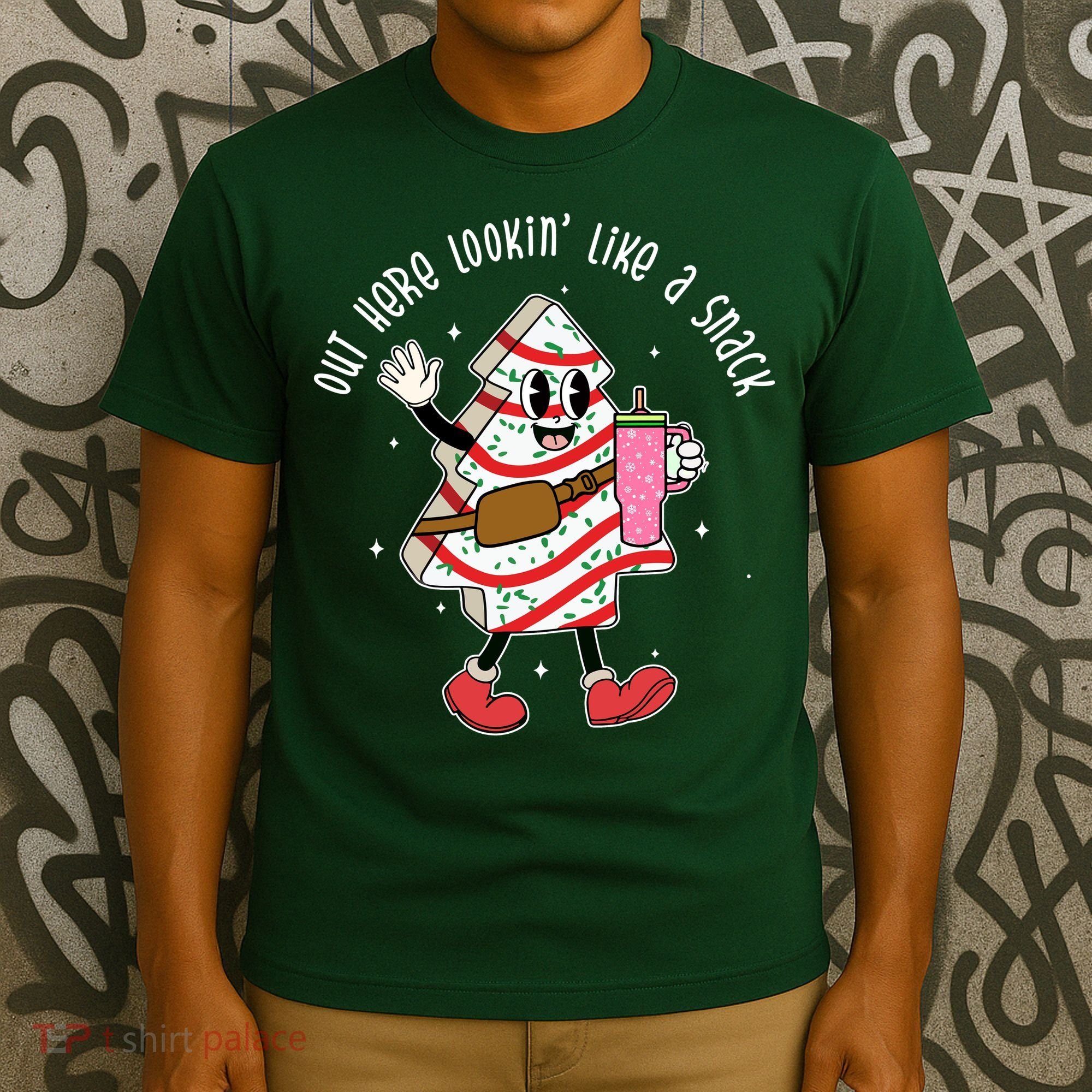 Out Here Lookin Like A Snack Christmas Funny T-Shirt