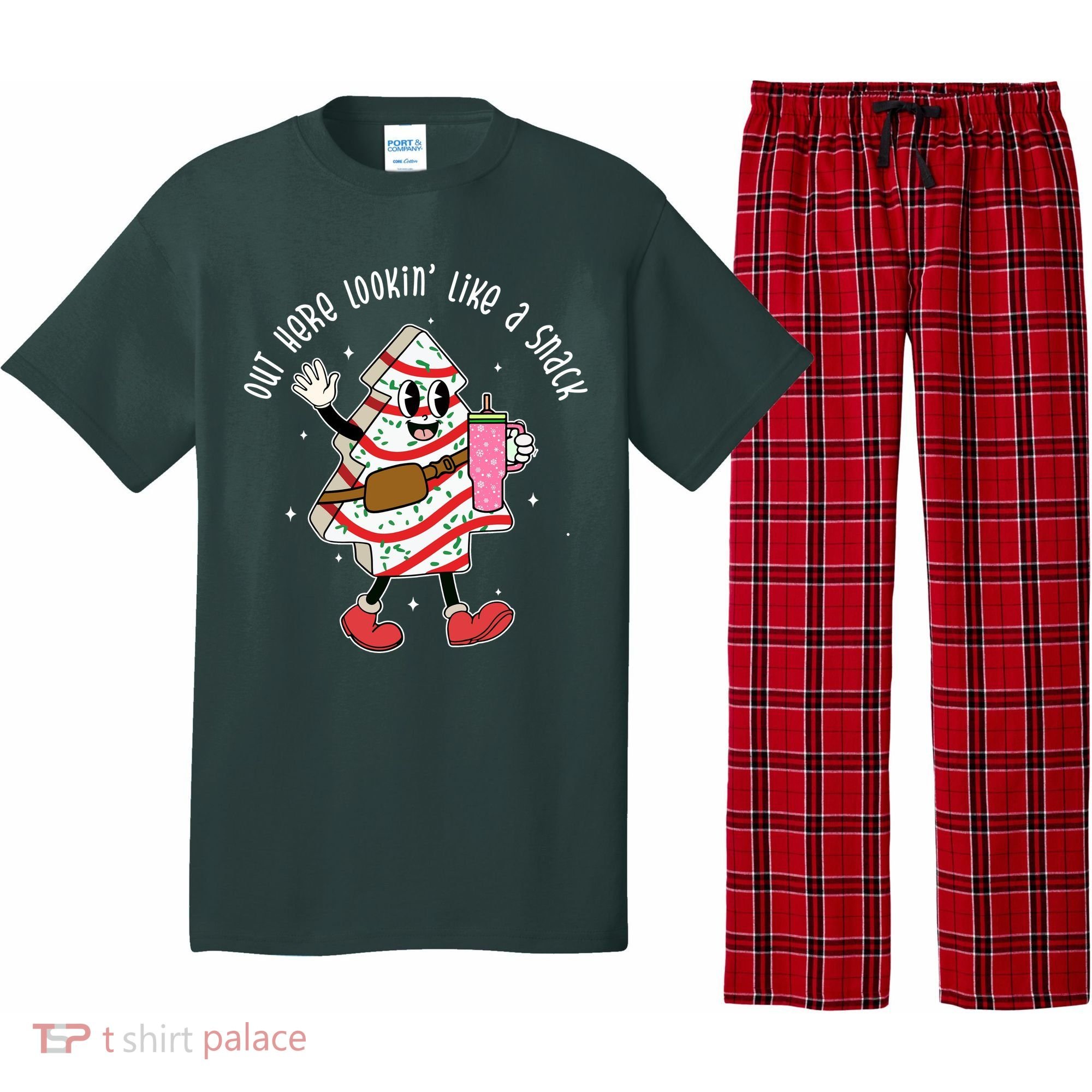 Out Here Lookin Like A Snack Christmas Funny Pajama Set