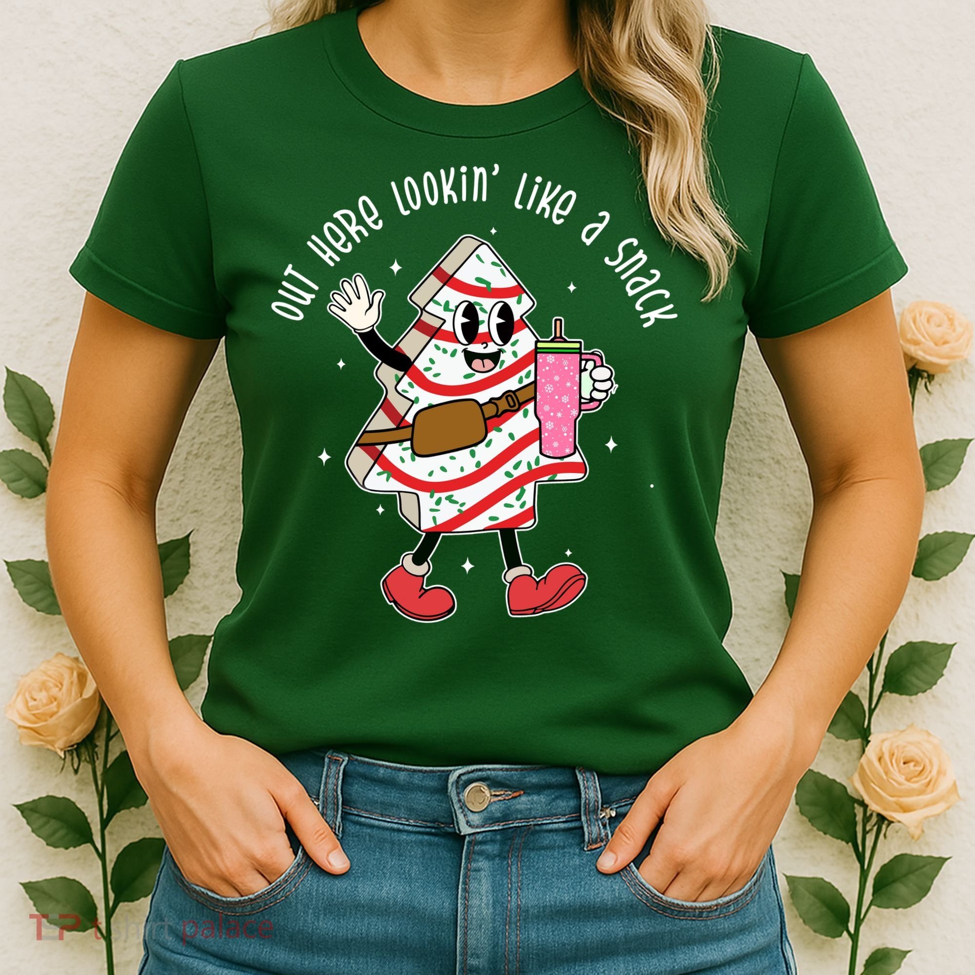 Out Here Lookin Like A Snack Christmas Funny Women's T-Shirt
