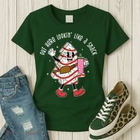Out Here Lookin Like A Snack Christmas Funny Women's T-Shirt thumb 3