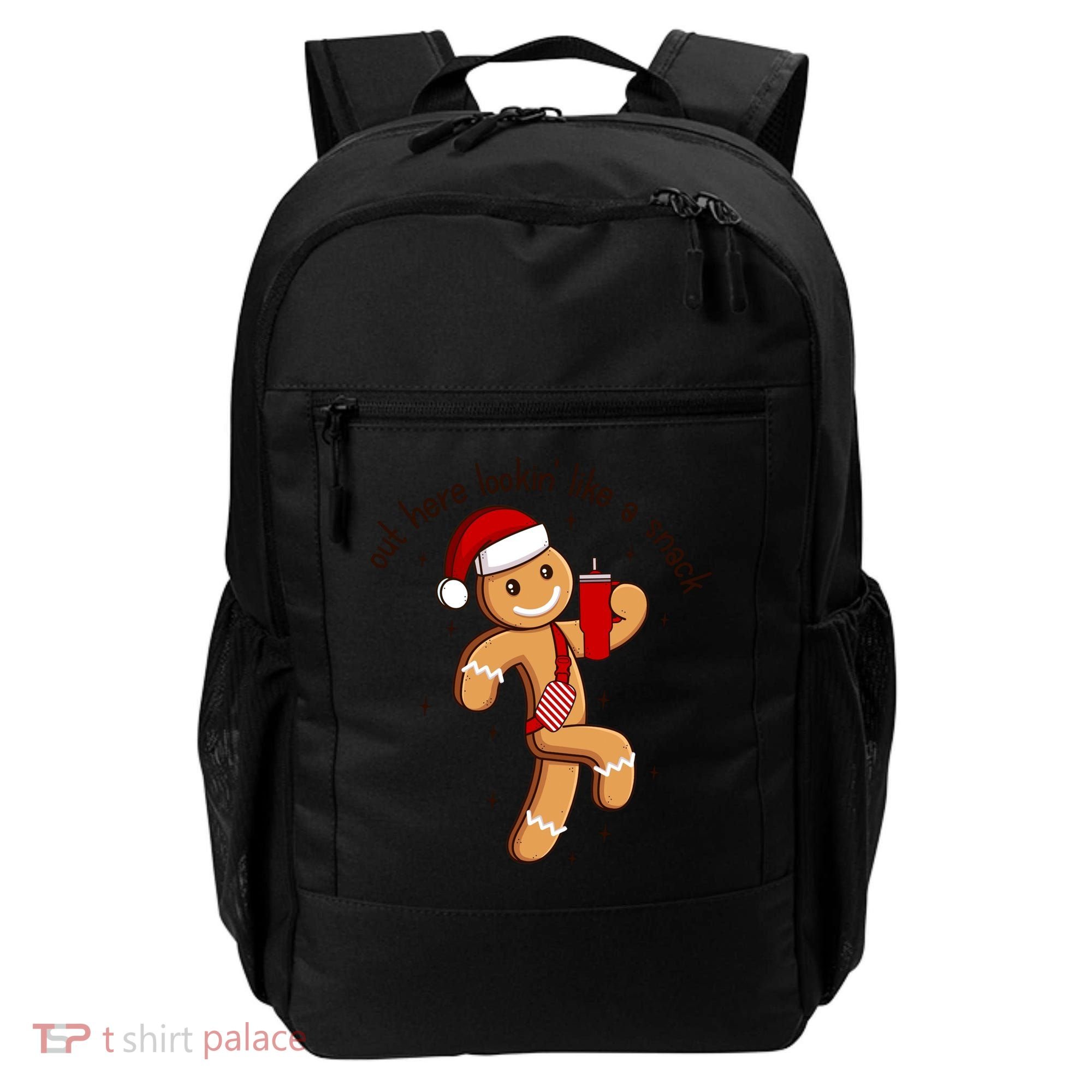 Out Here Lookin Like A Snack Boojee Gingerbread Christmas Funny Gift Backpack