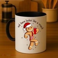 Out Here Lookin Like A Snack Boojee Gingerbread Christmas Funny Gift Coffee Mug thumb 4
